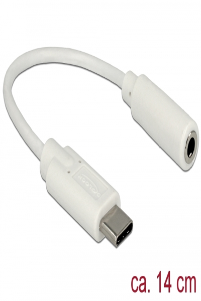 Delock Ljudadapter - 24-pin USB-C hane till mini-phone stereo 3,5 mm hona - 65913