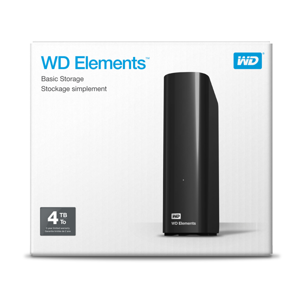 WD Elements Desktop - 4 TB - 3.2 Gen 1 - WDBWLG0040HBK-EESN