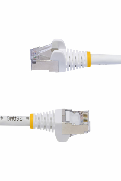 StarTech.com 15m White CAT8 Ethernet Cable, Snagless, S/FTP, 25G/40G - NLWH-15M-CAT8-PATCH