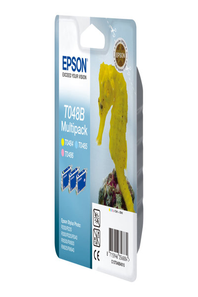 Epson Seahorse Multipack 3 couleurs T048B - Encre pigmentée - 1 pièce(s) - Multipack