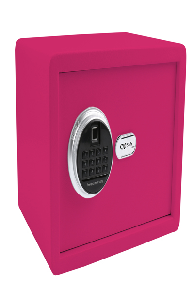 Olympia GOsafe 2.0 / 210FP - Freestanding safe - Pink - Code - Fingerprint reader - Key - 16 L - Polypropylene (PP) - 1 shelves