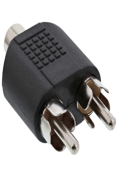 Adaptateur audio en ligne RCA femelle / 2x RCA mâle