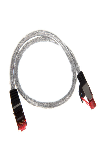 Câble de raccordement en ligne Cat.6 S/FTP transparent 0,5 m