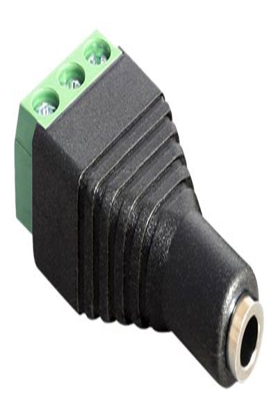 Delock Cable terminals - 3 pin terminal block female to mini-phone stereo 3.5 mm female - 65455