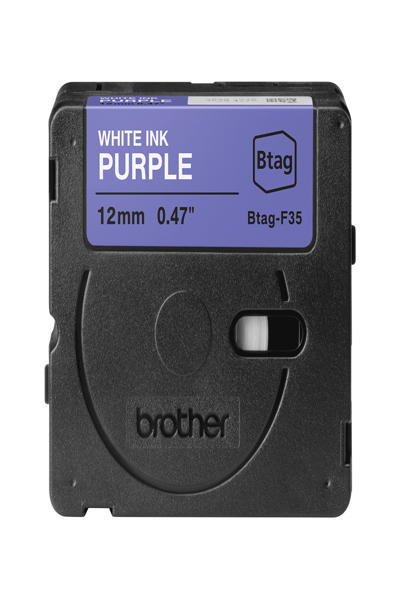 Brother BTAG-F35 - White on purple - BTAGF35