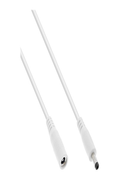 Câble d'extension CC InLine - CC mâle/femelle 4,0 x 1,7 mm - blanc - 1 m