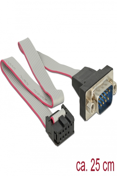 Delock Serial cable - 9 pin serial header (F) to DB-9 (M) panel mountable - 89900