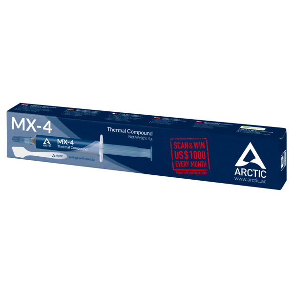 Arctic MX-4 Thermal Compound med spatel 4g spray 8,5W/mK - ACTCP00031B