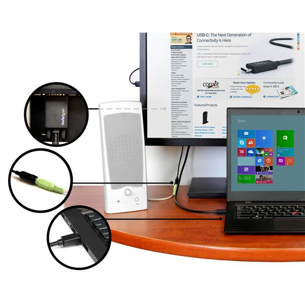 StarTech Mini DisplayPort to VGA Adapter Cable with Audio - 10 ft (3m) - 3 m - Mini DisplayPort - VGA (D-Sub) + 3.5mm - Male - Male/Female - Straight - MDP2VGAAMM3M