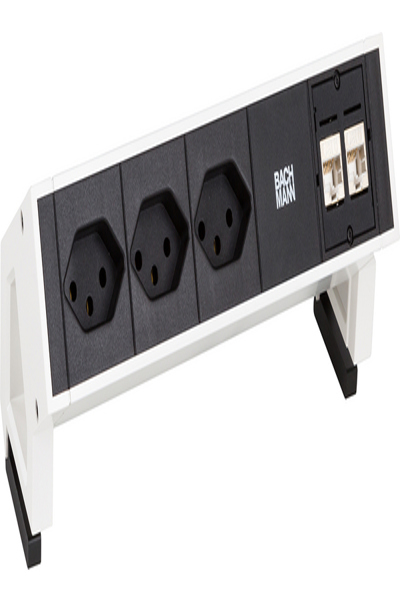 Multiprise Bachmann DESK 2 3 m Noir Blanc