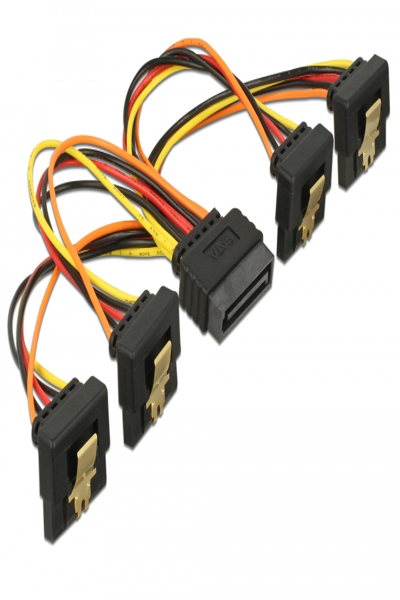 Delock Power splitter - SATA power (P) latched to SATA power (R) down-angled - 60166