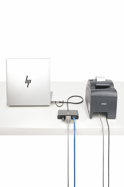 StarTech.com 2-Port USB-C/A Hub with GbE RS232 - 5G2A1SGBB-USB-C-HUB