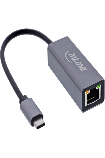 Adaptateur réseau InLine USB 3.2 Câble USB-C pour réseau Gigabit RJ45 - Câble - Numérique