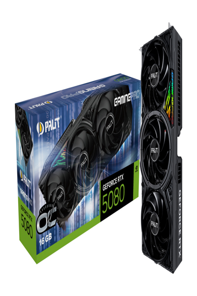 Palit RTX 5080 GamingPro OC 16GB GDDR7 - Graphics card - PCI-Express - NE75080S19T2-GB2031A