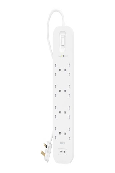 Belkin Surge Protection USB-C 8 Outlets Double 30W PD - SRB004VF2M