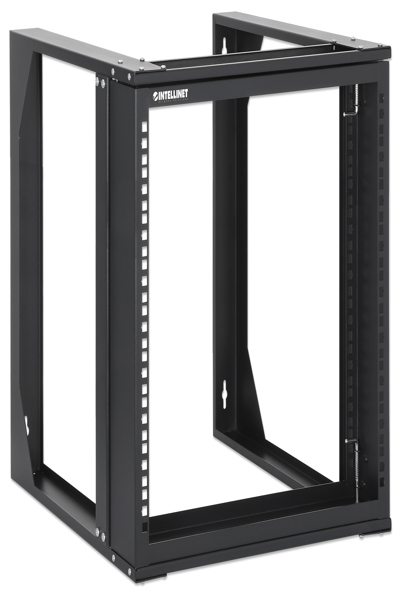 Intellinet 19" Wall Mount Open Frame Network Rack - 9U - Front-hinged Swing Frame Flat Pack - 2-Post - 17.7 in. Depth - Black RAL 9004 - Rack frame - Black - Steel - 30 kg - 9U - RoHS ANSI/EIA 310-E IEC 60297-3 - 716185