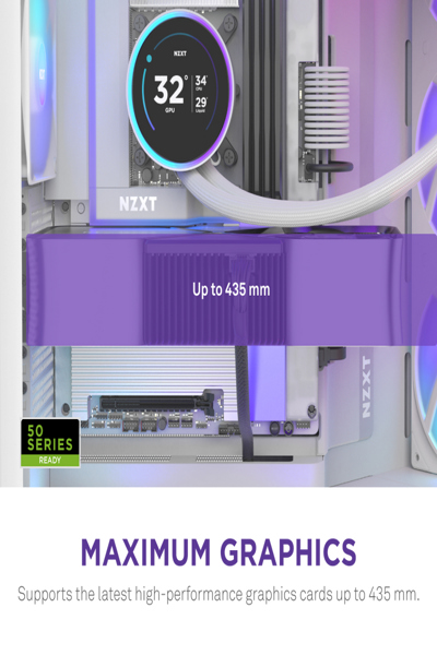 NZXT H9 Flow RGB+ midi-torn-PC vit - CM-H92FW-P1