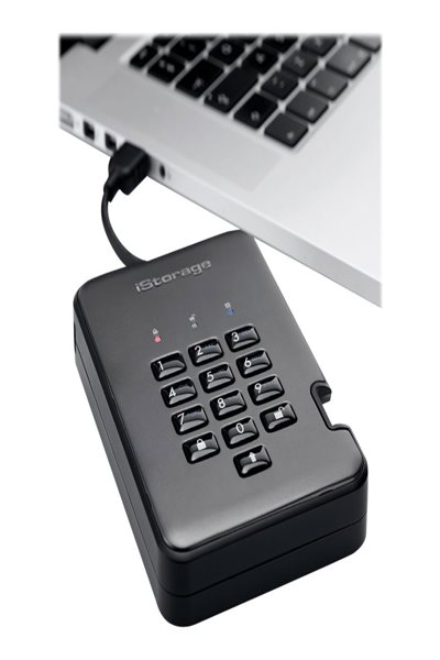 iStorage diskAshur PRO2 1TB 256-bit USB 3.2 FIPS Level 3 certified - secure encrypted solid-state drive IS-DAP2-256-SSD-1000-C-X - 1 TB - USB Type-A - 3.2 Gen 1 (3.1 Gen 1) - 361 MB/s - 5 Gbit/s - Grey - ISDAP2256SSD1000CX