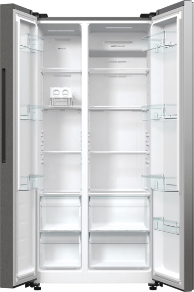 Gorenje NRR9185EAXL Side-by-Side Refrigerator Freestanding E Silver