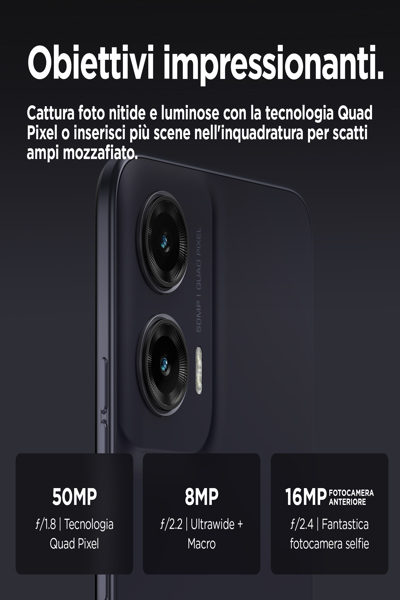 Motorola Solutions XT2433-5 Moto G35 Dual Sim - Midnight Black - 128 GB - 5,000 mAh - PB3K0033IT