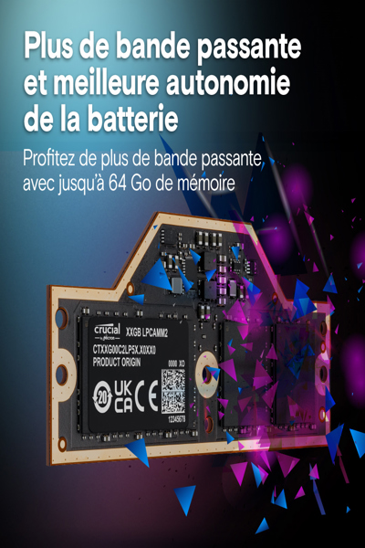 CRUCIAL CT64G75C2LP5X 64 GB LPDDR5X LPCAMM2 - CT64G75C2LP5X