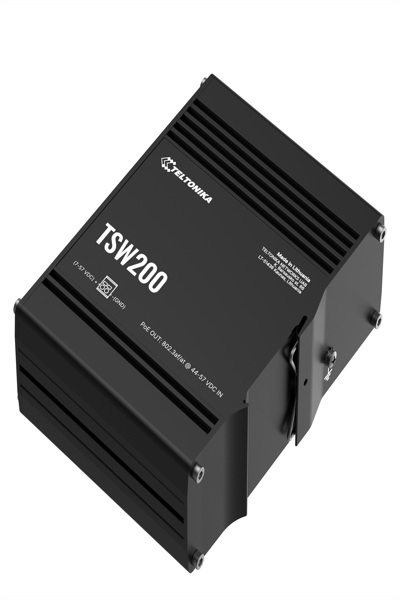 Teltonika Industrial Ethernet switch with 2 SFP ports for Fiber-optic communication and - Switch - Fiber Optic - TSW2000000B0