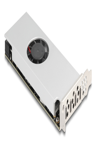 Carte PCI Express x16 Delock vers 4 x USB Type-C Quad Channel avec ventilateur et