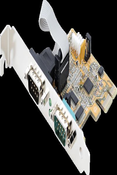 StarTech.com 2-Port PCI Express Serial Card, Dual Port PCIe to RS232 (DB9) Serial Interface Card, 16C1050 UART, Standard or Low Profile Brackets, COM Retention, For Windows & Linux - 21050-PC-SERIAL-CARD