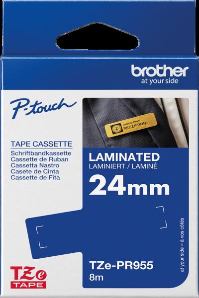 Brother TZe-PR955 Vit på Silver 2,4 cm 8 m - TZEPR955