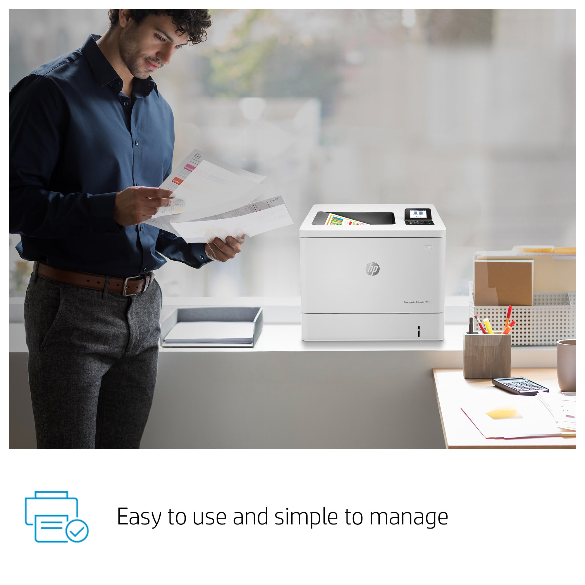 HP Color LaserJet Enterprise M554dn Printer - 7ZU81A