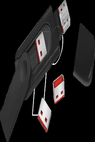 LogiLink USB-A portlåssett med nøkkel - AU0054