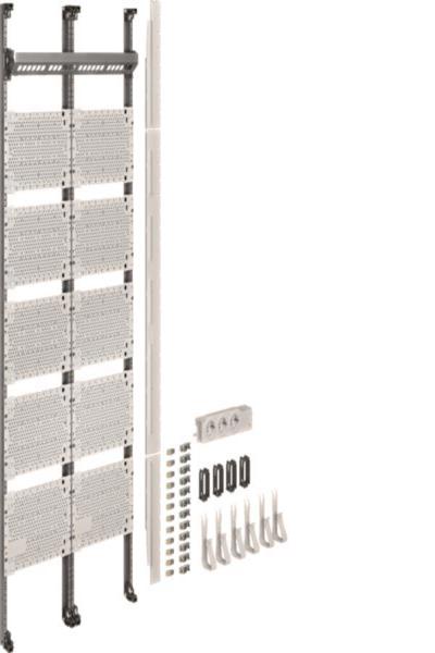 Panneau complet multimédia Hager UF521NWuniversZ 1350 mm 2 champs sans 12 modules de brassage