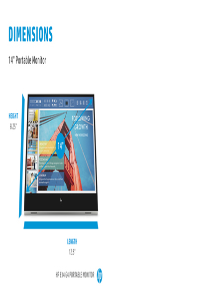 HP E-Series E14 G4 - 35.6 cm (14") - 1920 x 1080 pixels - Full HD - LED - 5 ms - White - 1B065AA#ABB