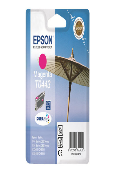 Encre pigmentée haute capacité Epson Parasol Singlepack Magenta T0443 DURABrite Ink - 13 ml - 1 pièce(s)