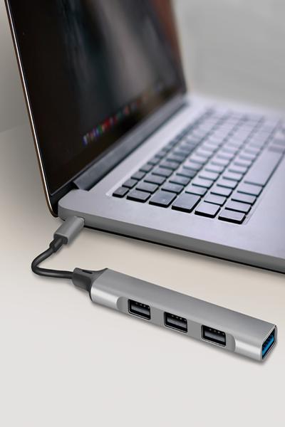 LogiLink UA0392 4-Port USB 3.0 Hub Aluminium USB-C - UA0392