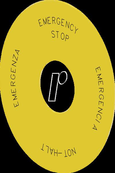 Siemens 3SU1900-0BC31-0NB0 E-Stop Push Button Sign