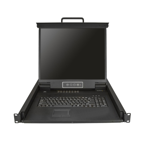 StarTech - KVM Console with KVM Switch - 16 ports - PS/2, USB - 48.3 cm (19") - rack mountable - 1280 x 1024 - 250 cd/m? - 1000:1 - VGA - Black - 1U - RKCONS1916K