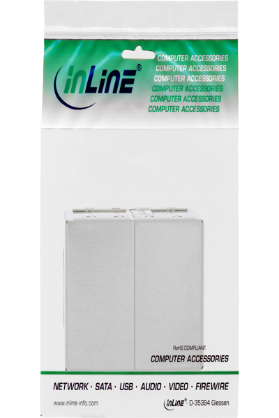 Adaptateur InLine Cat.6 entièrement blindé en métal 2x RJ45 femelle vers femelle direct