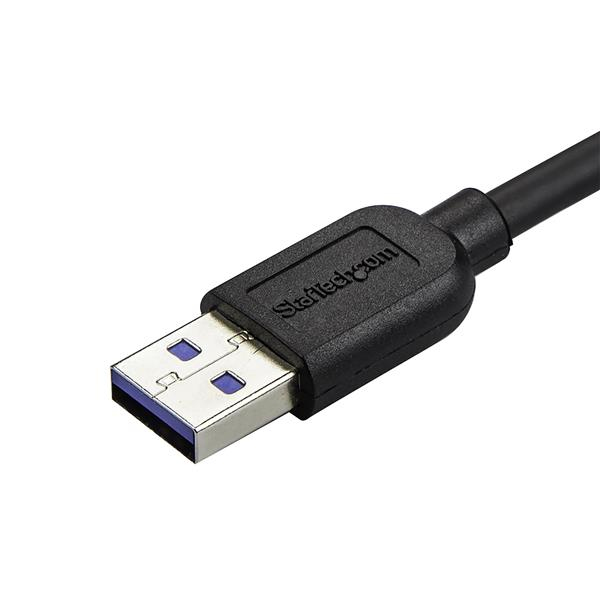 StarTech Slim Micro USB 3.0 Cable - M/M - Right-Angle Micro-USB - 0.5m (20in) - 0.5 m - USB A - Micro-USB B - USB 3.2 Gen 1 (3.1 Gen 1) - 5000 Mbit/s - Black - USB3AU50CMRS