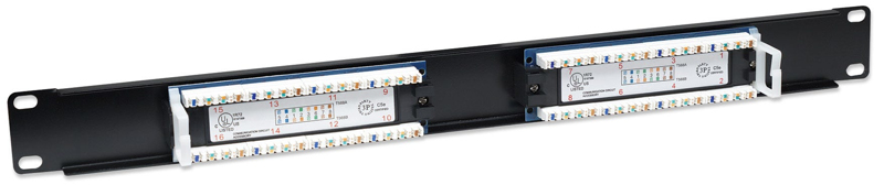 Cat5e Patch Panel - RJ-45 X 16 - Black - 1U - 513548