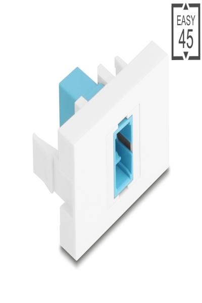 Delock Easy 45 Modul SC Simplex Buchse zu aqua weiÃƒÅ¸ - 90899