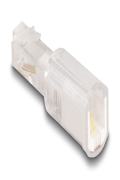 Delock Phone adaptor - RJ-10 (P) to RJ-10 (R) rotating - 88169
