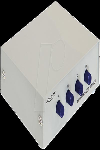 Delock Seriell Switch RS-232 4-portars manuell - 87589