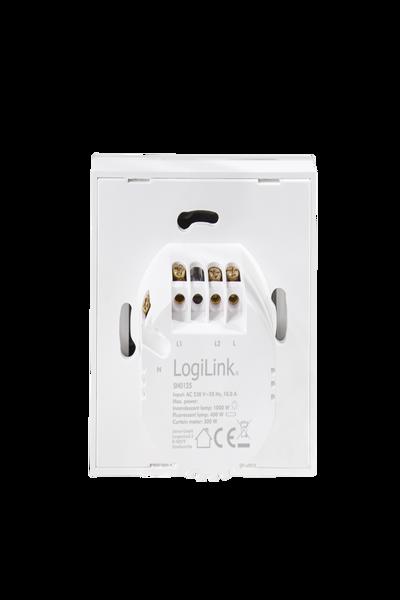LogiLink Smart Home Wi-Fi 2-Gang Wall Switch - SH0125