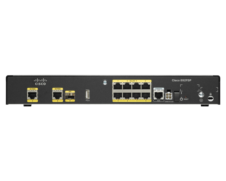 C892FSP-K9 Cisco 892FSP 1 GE and 1GE/SFP High Perf Security - C892FSP-K9