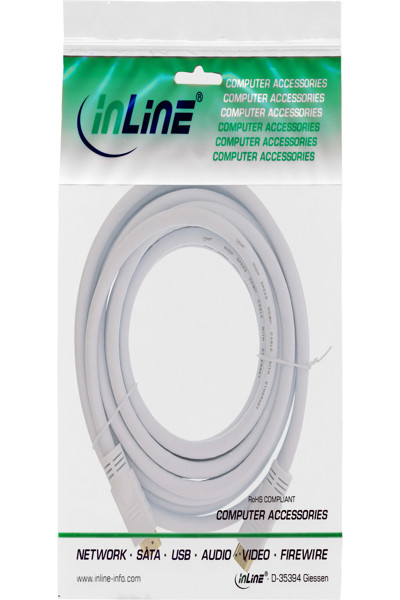 Câble HDMI haute vitesse en ligne avec Ethernet - 4K2K - M/M - blanc - contacts dorés - 10 m