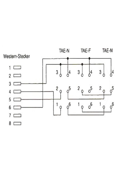 Câble adaptateur InLine TAE RJ45 mâle vers TAE NFN femelle 20 cm