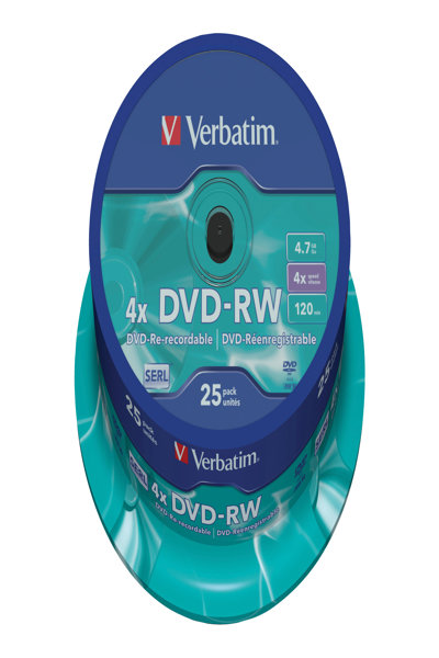 Verbatim 25 x DVD-RW - 4,7 GB (120 min) 4x - 43639