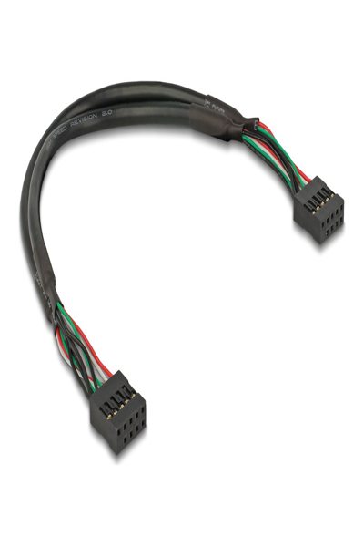 Delock USB cable - 10 pin USB header (F) to 10 pin USB header (F) - 82029