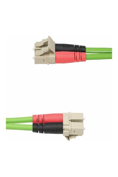 StarTech.com 25m (82ft) LC to LC (UPC) OM5 Multimode Fiber Optic Cable, 50/125µm Duplex LOMMF Zipcord, VCSEL, 40G/100G, Bend Insensitive, Low Insertion Loss, LSZH Fiber Patch Cord - LCLCL-25M-OM5-FIBER